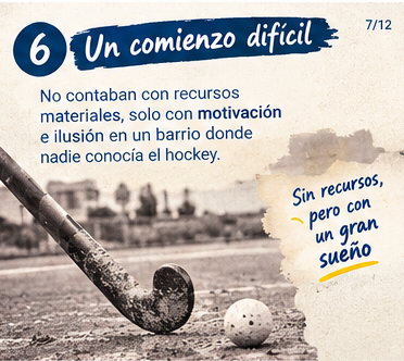Un stick y una bola de hockey sobre el césped, comienzo del club en Montequinto